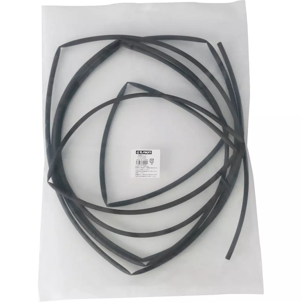 MonotaRO Heat Shrink Tube Polyolefin Resin Black 600V 5 m Overall Length, SCG6.0-5B