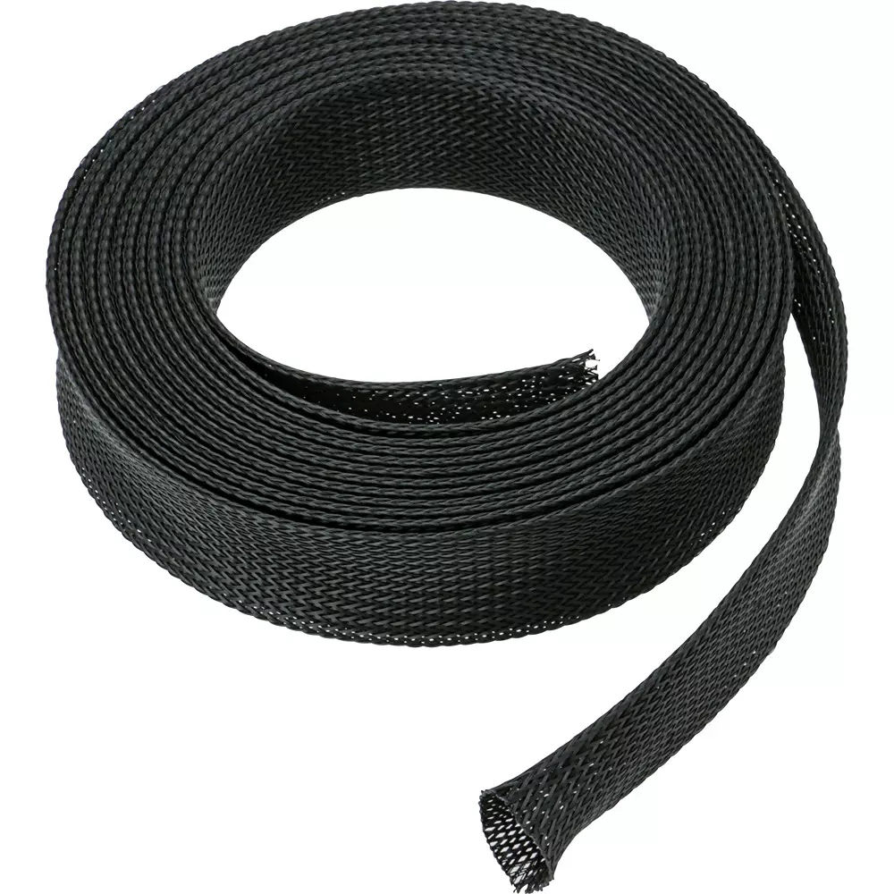MonotaRO Braided Tube Polyester monofilament Black 5 m Length, MR-25-5