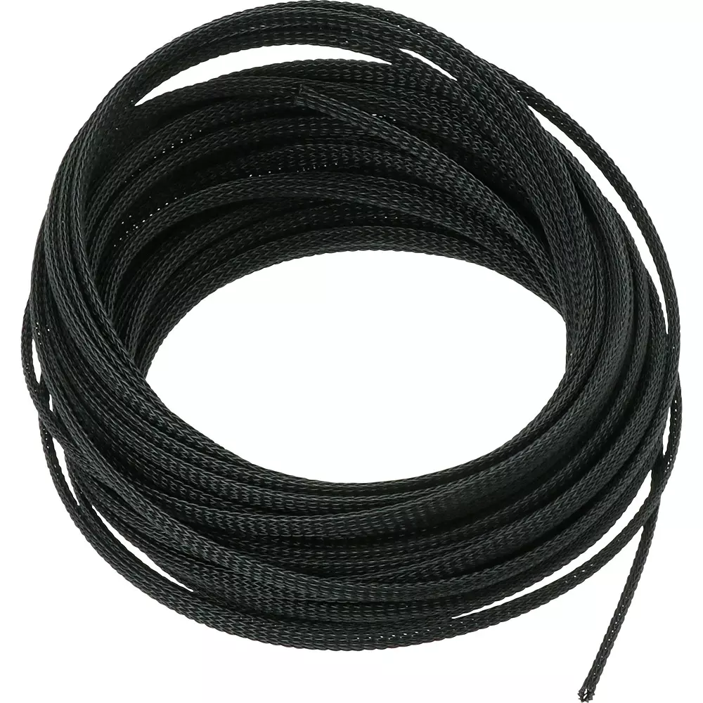 MonotaRO Braided Tube Polyester monofilament Black 10 m Length, MR-3-10