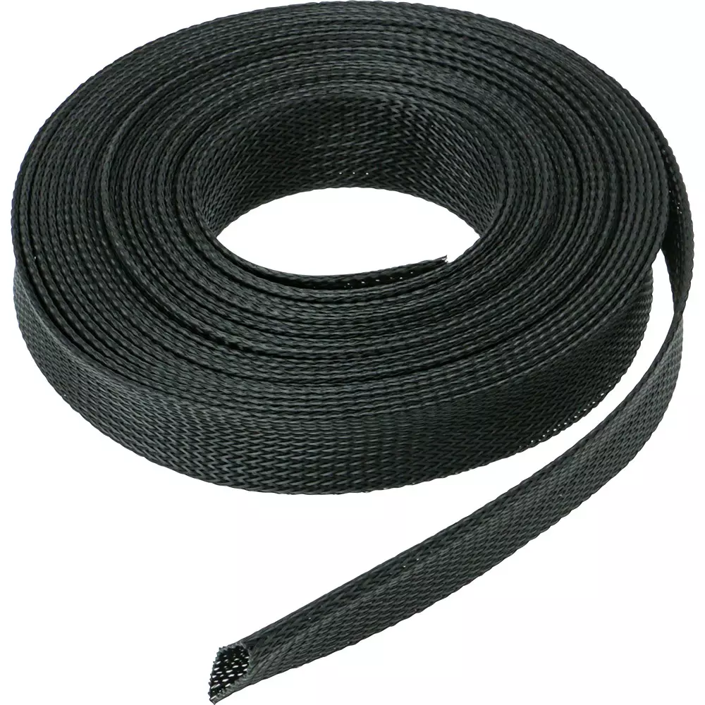 MonotaRO Braided Tube Polyester monofilament Black 10 m Length, MR-25-10