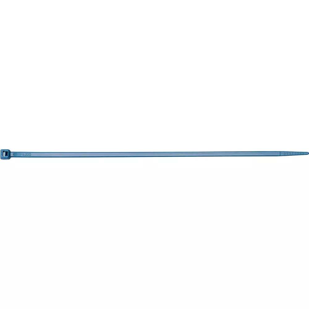 MonotaRO Cable Tie Metal Sensor Detectable 66 nylon Blue 200 mm Length, 42832905 (Pack of 100 Pcs)