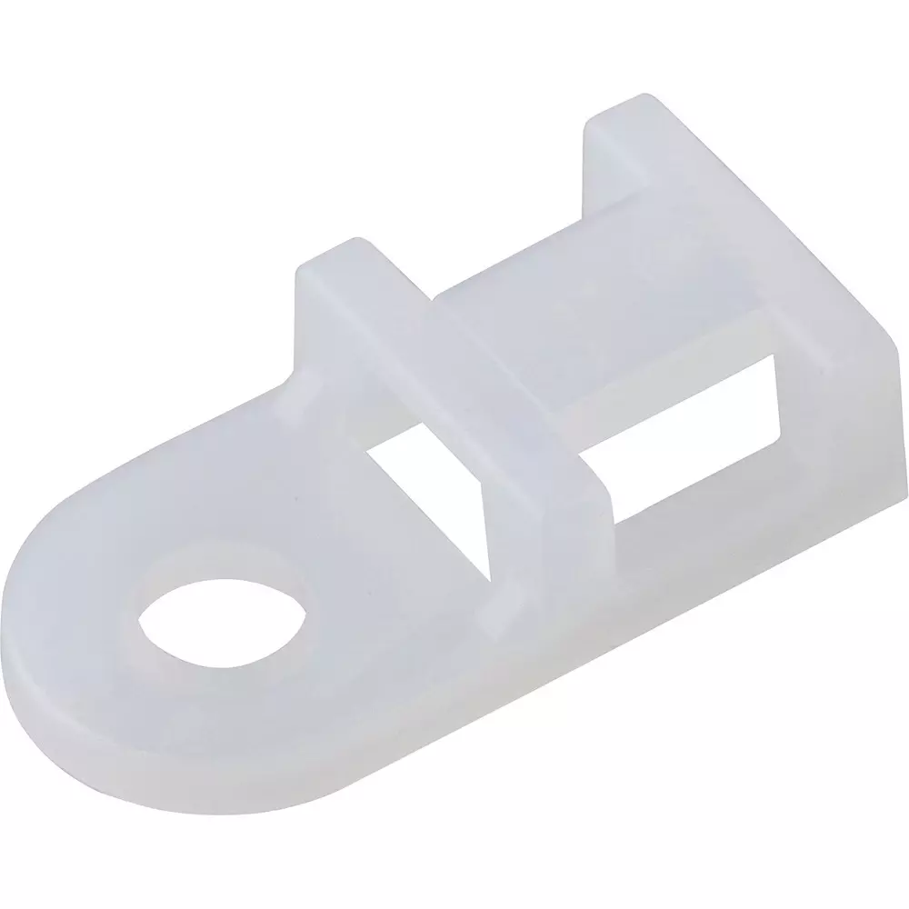 MonotaRO Cable Tie Anchor Mount 66 nylon Milky white 19 mm mm, STM-3 (Pack of 100 Pcs)