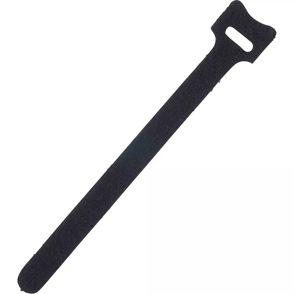 MonotaRO Hook-And-Loop Strap Black 2 mm Thickness, 31409105 (Pack of 10 Pcs)