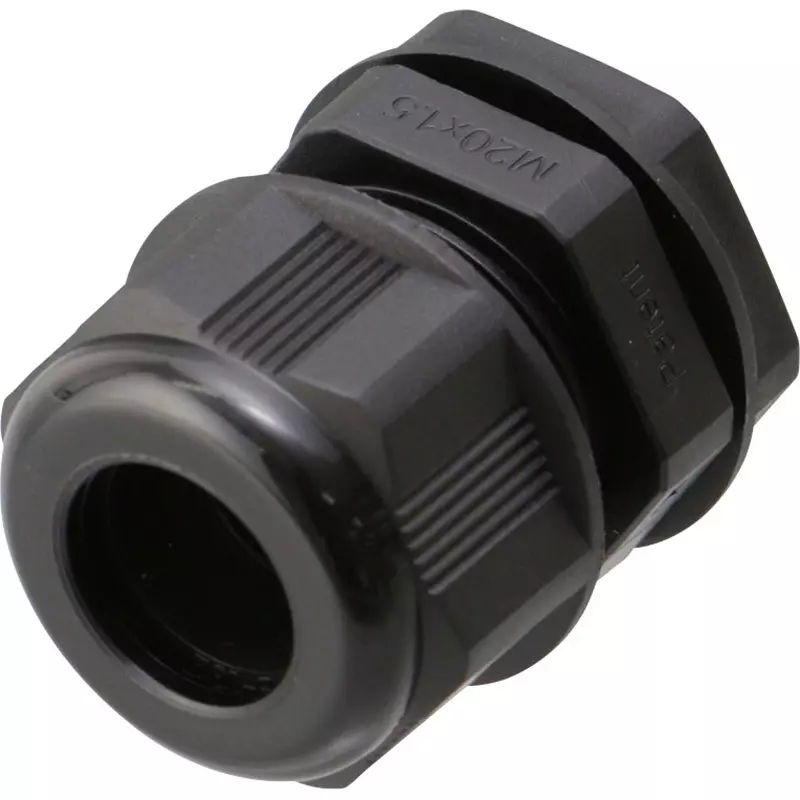 MonotaRO Cable Gland M Screw Black M20x1.5 Nominal Screw Size, 41462183