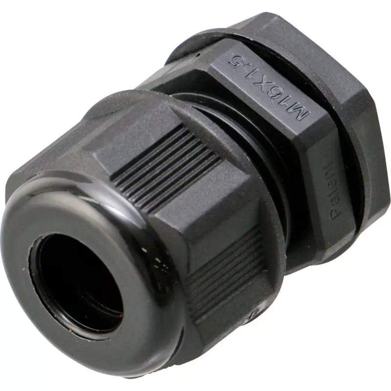 MonotaRO Cable Gland M Screw Black M16x1.5 Nominal Screw Size, 41462147