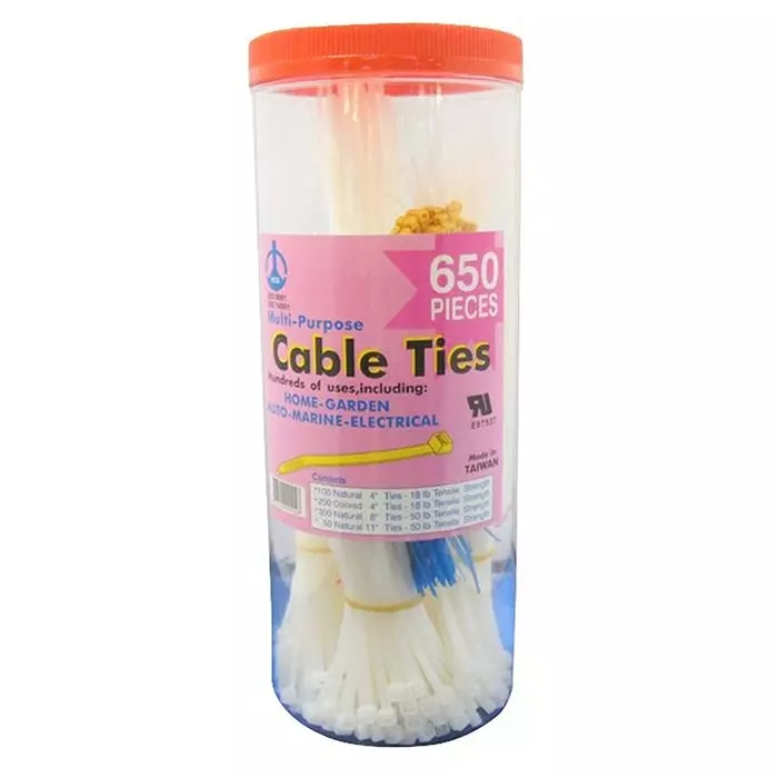 MULTICOMP PRO Cable Tie Kits CABLE TIE KIT, ASSORTED, 650PC, NYLON6/6, BPR-650 (Pack of 650)