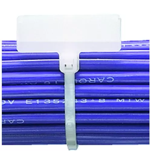 PANDUIT Cable Ties CABLE TIE, FLAG/MARKER, 109MM L, NYLON, NATURAL, 18LB, PK100, PLF1M-C. (Pack of 100)