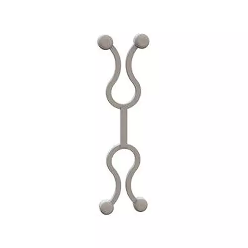 ESSENTRA COMPONENTS Cable Ties CABLE TIE, TWIST LOCK, 0.4", NAT, PA6.6, 23DBEZ001 (Pack of 5)