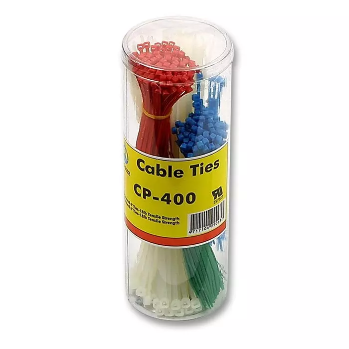 MULTICOMP PRO Cable Tie Kits ASSORTED CABLE TIE, 400PC, NYLON6/6, MP003236 (Pack of 400)