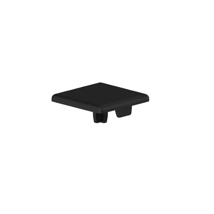 RS PRO End Cap Plastic Black 30x30 mm, 2768186 (Pack of 10 Pcs)