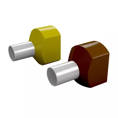 Braco Twin Type Crimping End Sealing Ferrule Copper 2.5 mm² Insulated Assorted, ESIT-2.5-12