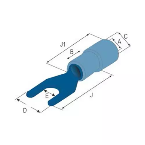 Braco Ring Tongue Fork Terminal Insulated 1.5-4.1 mm² Copper Assorted, RFI-877