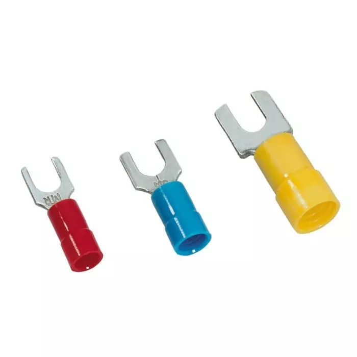 MECATRACTION Insulated Fork Terminal Polyamide, C100NRGFA1-4 (Pack of 100)