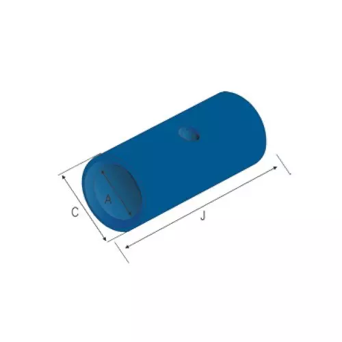 Braco Heavy Duty Tube In-Line Connector Short Barrel Copper 2.5-J-15 mm�, ILC-454 (Pack of 50)