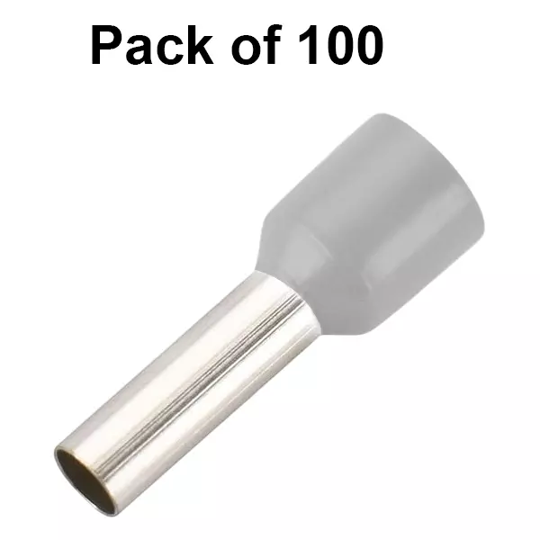 ENERTECH Single Type Cable Terminals 4 -9 mm Size Range Grey, EN-4009 (Pack of 100)