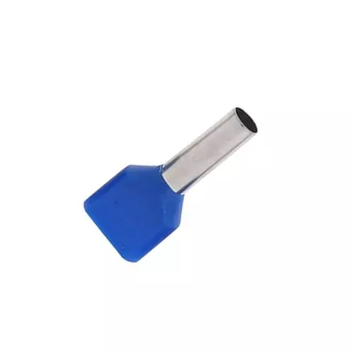 ENERTECH Twin Type Cable Terminals 2.5 -10 mm Size Range Blue, EN- TE 2510 (Pack of 100)