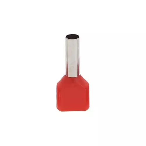 ENERTECH Twin Type Cable Terminals 1 -8 mm Size Range Red, EN- TE 1008 (Pack of 100)