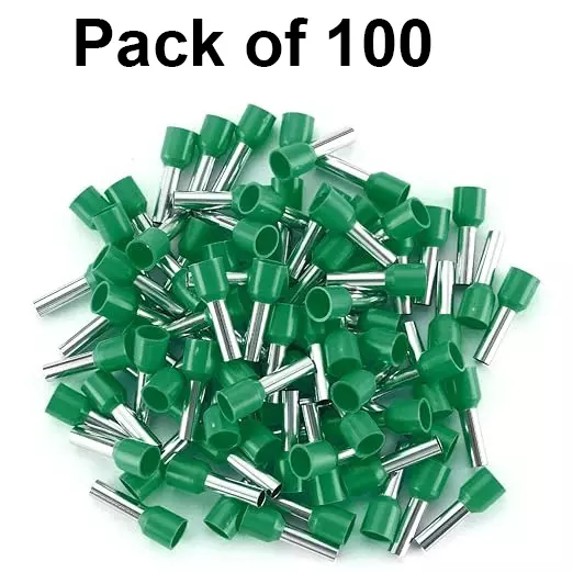 ENERTECH Single Type Cable Terminals 50 -16 mm Size Range Green, EN-5016 (Pack of 100)