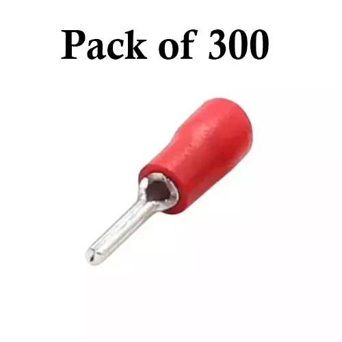 Kaycee Lugs Copper Pin Terminal Insulated 2.5 F Sq.mm, KCPI-19 (Pack of 300)