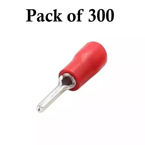 Kaycee Lugs Copper Pin Terminal Insulated 1.5 F Sq.mm, KCPI-40 (Pack of 300)