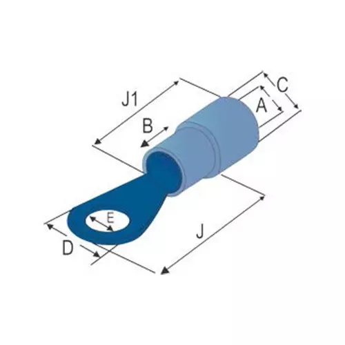 Braco Double Grip Crimping Ring Terminal Insulated 4-6 mm² Copper Assorted, RD-469