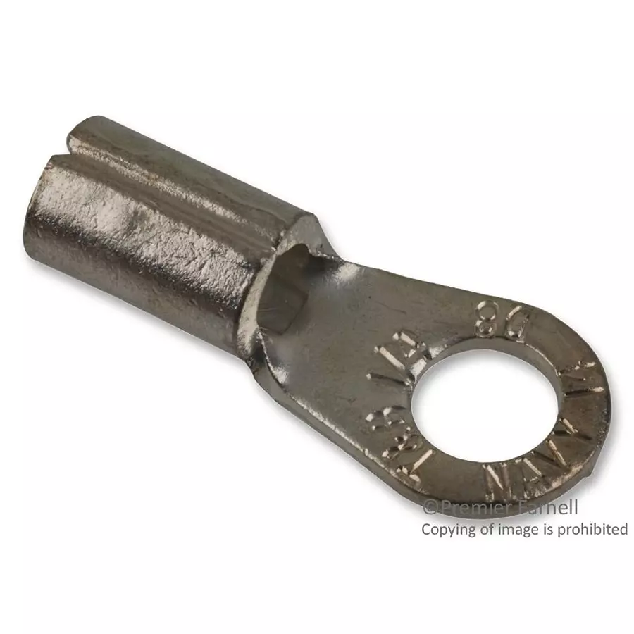 ABB - THOMAS & BETTS Terminal, Ring Tongue, 1/4In, Crimp, D8-14SK (Pack of 25)