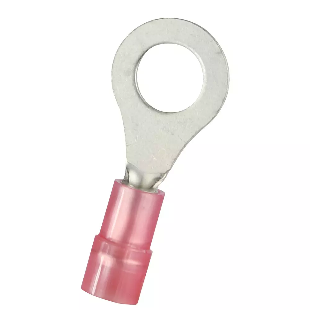 RS PRO Crimp Ring Terminal 22 AWG to 16 AWG Red Insulated M6 Stud Copper Tin E245391 0.75 mm Thick, 2707626 (Pack of 1000)