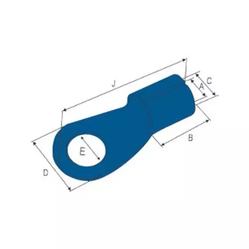 Braco Crimping Ring Terminal Non-Insulated 25 mm² Copper, R-131