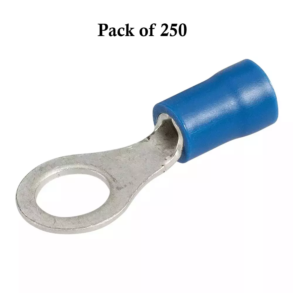 Kaycee Lugs Copper Ring Terminal Insulated 1.5-4 Sq.mm, KC7063 (Pack of 250 Pcs)