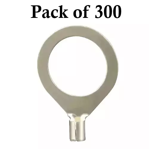 Kaycee Lugs Copper Ring Terminals, (Cable Size 2.5 Sq.mm Bolt Size 4 mm), Pack of 300 Pcs, KC7009