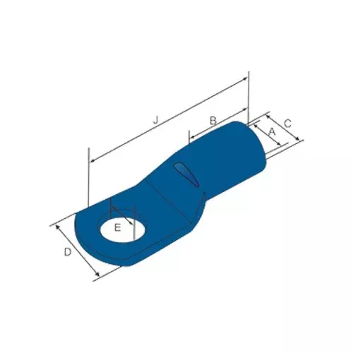 Braco Heavy Duty Tube Terminal Short Barrel Copper 2.5-5 mm², CT-540