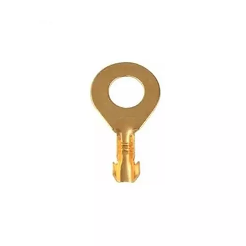 GENERIC Splice Terminal Thimble Battery Lugs Brass 6 mm Diameter Golden, EP043 (Pack of 10 Pcs)