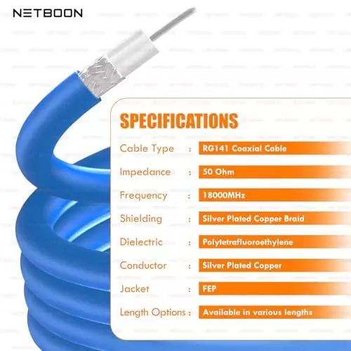 netboon-new-rg141-low-loss-coaxial-cable-without-connector-rf-50-ohm-1-m-blue-for-laboratory-aerospace-military-communication