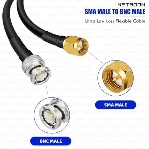 netboon-rg-213-coaxial-cable-with-connector-sma-male-to-bnc-male-50-ohm-black-25-m-length-for-rf-communication-nb-new-rg213-smam-to-bncm-25m