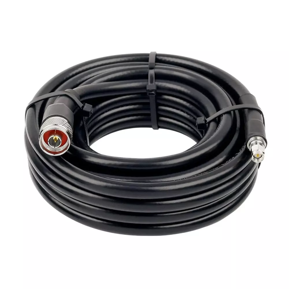 GENERIC Low-Loss Flexible Coaxial Jumper Cable HLF/ LMR400 N-Male to SMA Male Connector 18 m Length, CA0223-1