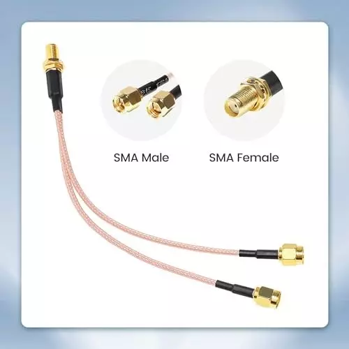 generic-low-loss-braided-coaxial-cable-rg-316-sma-female-to-dual-sma-male-connector-15-cm-6-inch-length-ca0020