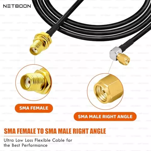 netboon-hlf200-low-loss-coaxial-cable-5-m-with-sma-female-to-sma-male-right-angle-connector-rf-50-ohm-for-antennas-cctv-communication