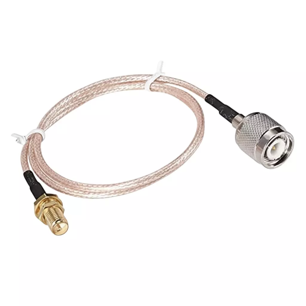 NETBOON RG316 Coaxial Cable with RP-SMA Female Jack O-Ring to TNC Male Plug Connector 10 m Copper 50 Ohm for Camera, CCTV Monitor, DVR, GPS System | 10 meters