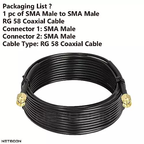 netboon-rg-58-coaxial-cable-with-connector-sma-male-to-sma-male-black-tinned-copper-15-m-length-nbsma-m-sma-m-rg58-cbl-15m