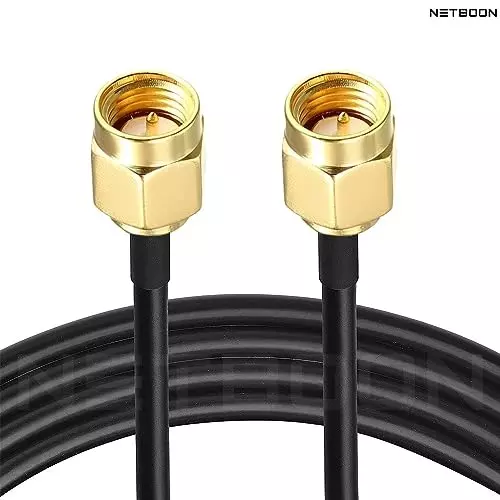 netboon-rg-58-coaxial-cable-with-connector-sma-male-to-sma-male-black-tinned-copper-15-m-length-nbsma-m-sma-m-rg58-cbl-15m
