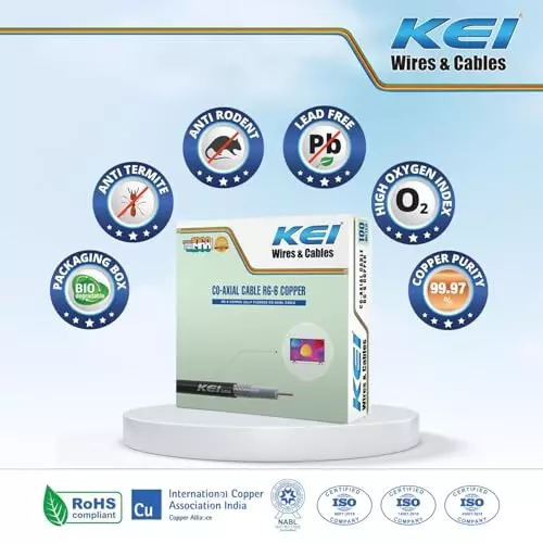 kei-kei-coaxial-cables-rg6-copperpolyethylene-foam-insulated-with-jelly-filled-pvc-oversheathed-for-hd-tv-satellite-broadband-black-roll-of-100-m