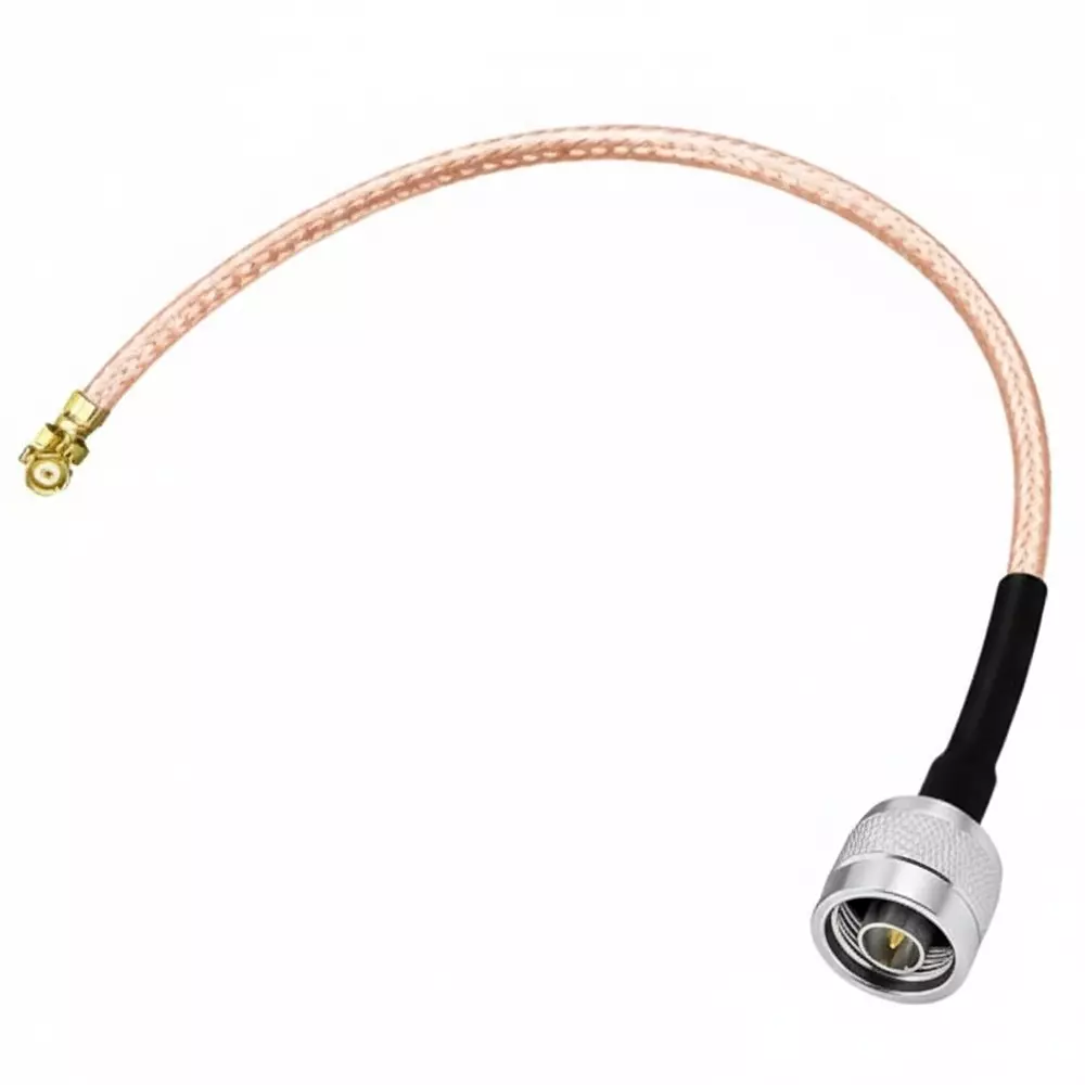 NETBOON RG178 Low Loss Coaxial Cable with N Male to IPEX/UFL Connector 20 cm Copper 50 Ohm for Antenna, GPS