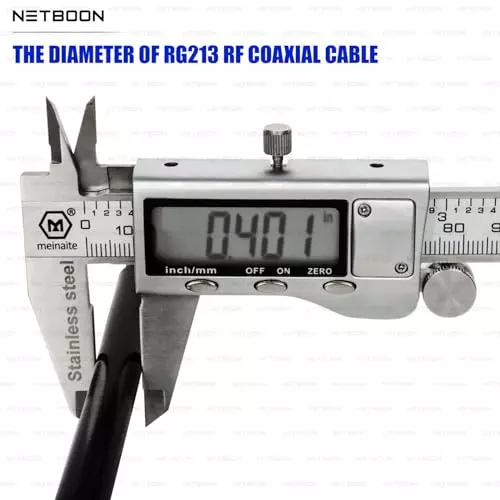 netboon-rg213-low-loss-coaxial-cable-with-n-male-right-angle-to-n-male-right-angle-connector-15-m-black-50-ohm-for-antenna-systems-radio-equipment-gps-units