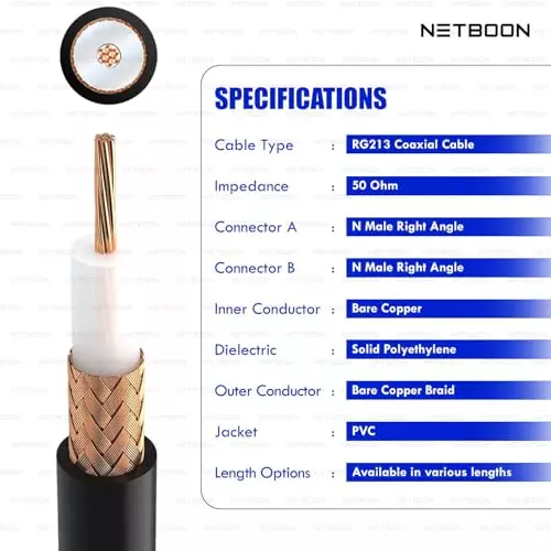 netboon-rg213-low-loss-coaxial-cable-with-n-male-right-angle-to-n-male-right-angle-connector-15-m-black-50-ohm-for-antenna-systems-radio-equipment-gps-units