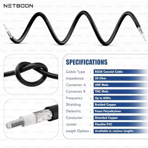 netboon-rg58-low-loss-coaxial-cable-with-uhf-male-pl-259-to-tnc-male-connector-10-m-black-50-ohm-for-radio-antenna-systems-wireless-applications
