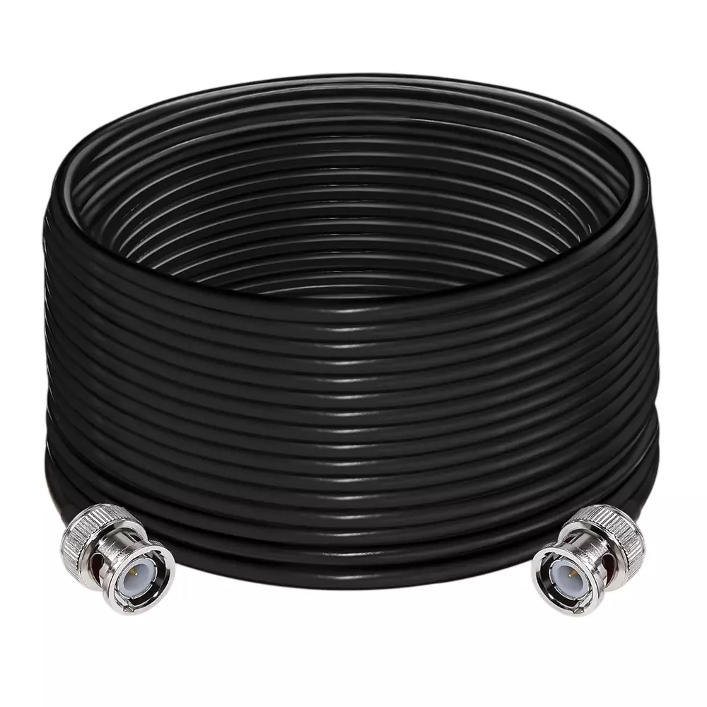 GENERIC Coaxial Jumper Extension RF Antenna Cable RG-58 BNC Male to BNC Male Connector 35 m Length, CA0379