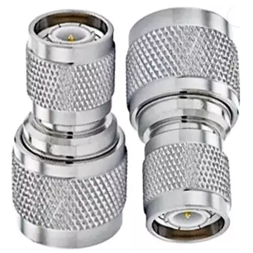 GENERIC N-Male to TNC Male Coaxial Cable Connector 50 Ω Impedance Silver, TA074-1 (Pack of 2 Pcs)