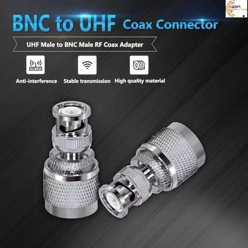 generic-uhf-male-to-bnc-male-adapter-rf-connectors-pl259-to-bnc-male-adapters-for-ham-antenna-scanner-wifi-1pc
