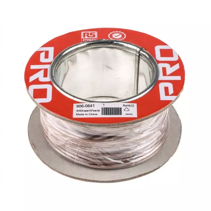 RS PRO Coaxial Cable RG316 50 Ω, 9060641