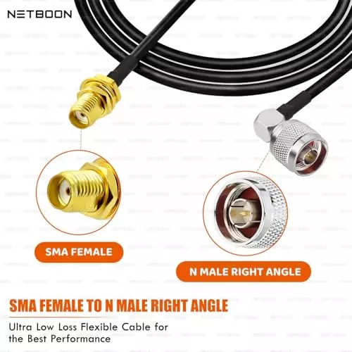 netboon-hlf200-low-loss-coaxial-cable-1-m-with-sma-female-to-n-male-right-angle-connector-rf-50-ohm-for-antenna-ham-radio-telecom